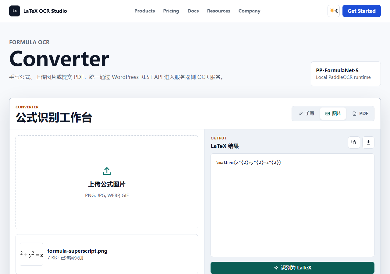 LatexSnap converter preview