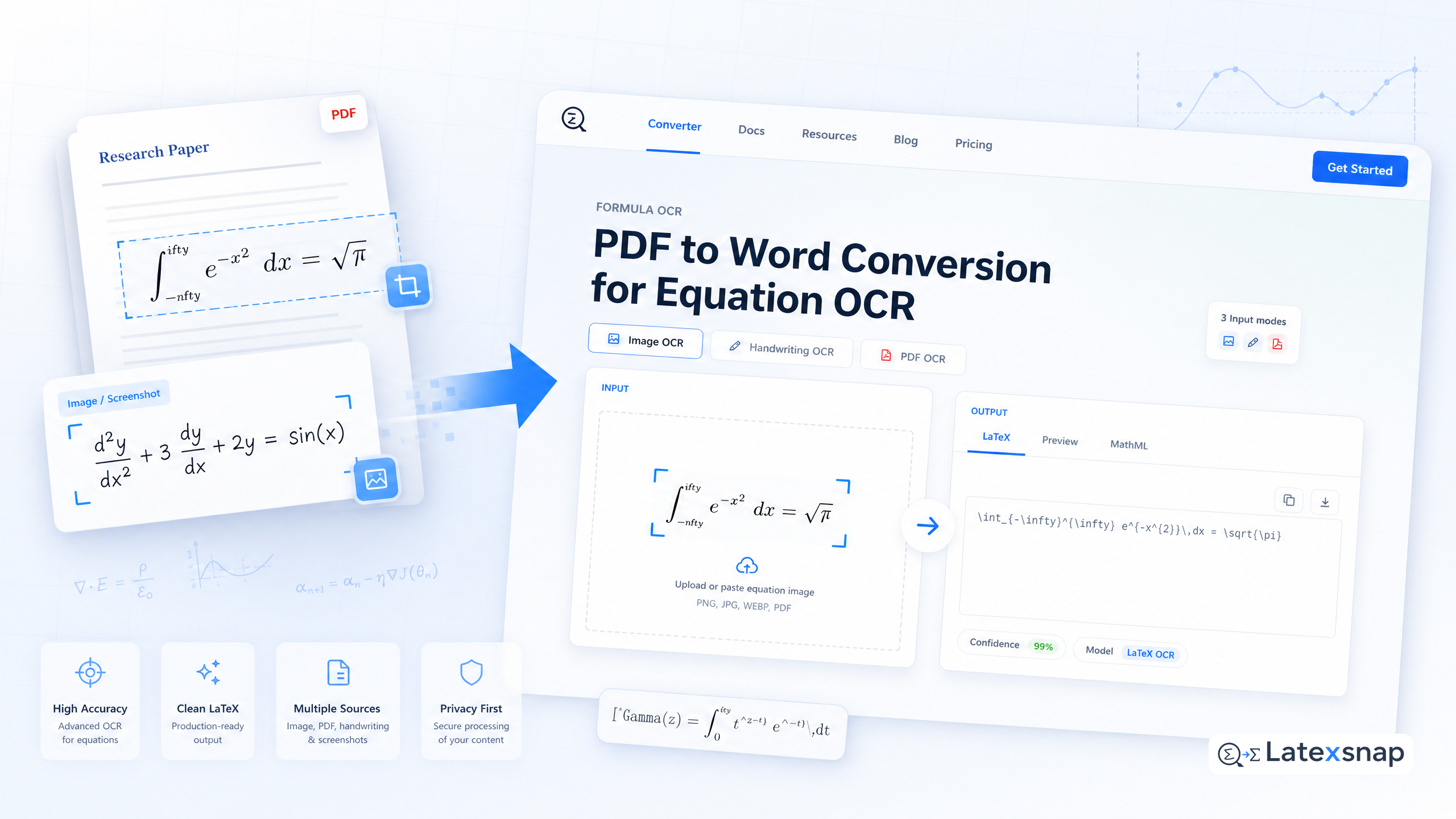 PDF to Word Conversion for Equation OCR